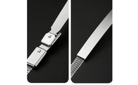 50 Pieces Flat Self-Locking Metal Tie Corrosion-Resistant Metal Zip Ties Weatherproof Fastener Long-Lasting for Contractors