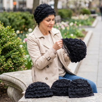 Women's Lace Floral Beanie Hat for Hair Loss Sun Protection Dustproof Windproof