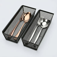 Desk Organiser with Metal Mesh Storage Baskets for Office and Students, Wire Pen Holder Set with Multiple Compartments
