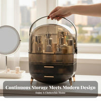 particleproof Makeup Case with Drawers Large Capacity for Bathroom Countertop, Teens