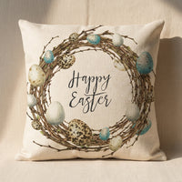 Easter Pillow Cover Nordic Design Pillow Cover Invisible Zipper Motif Pillowcase for Families, Homeowners, Sofa, Living Room, Bedroom