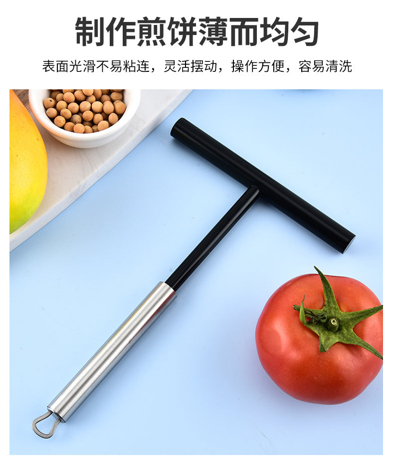 Stainless Steel Crepe Spreader and Spatula Set with Silicone Brush