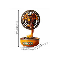 USB Rechargeable Desk Fan Gift Idea Cooling Device Two-Way Power for Students