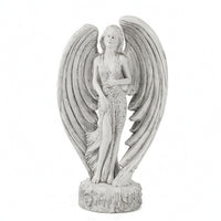 Angel Statue Vintage-Style Angel Statue with Pedestal Carved for Living Room