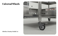 Rust Resistant Multi-Tier Kitchen Rack Multifunctional Stainless Steel Utility Shelf Heavy Duty Multi-Tier Utility Rack Large Capacity for Pantry, Restaurant, Garage