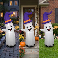 Inflatable specters with Witch Hat Weather-Resistant specters Inflatable with Lantern Yard Decoration for Porch