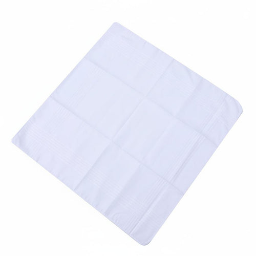 12 Pieces White Cotton Handkerchief DIY Friendly Plain White Craft Cloth