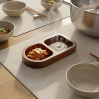 Korean Side Dish Plate Versatile Use Korean Design Dipping Bowl Multi-Compartment Sauce Plate for Barbecue