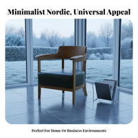 Nordic Design circular table with 2 Chairs Retro design Bistro Set Comfortable Seating Indoor Furnishing paddinged Seats for Cafe Owners, Interior Designers, Homeowners, Milk Tea Shop, Reception Room, Lounge Area, Balcony