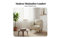 Upholstered Single Sofa Nordic Inspired Upholstered Single-Seater Modern and Design Minimalist Design for Home Office, Study