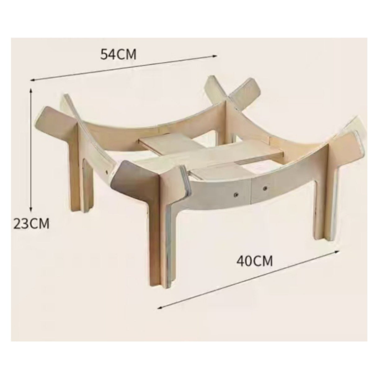 Wooden Feline Sofa Modern Design Elevated Pet Couch Scratch-Resistant