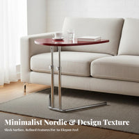 Nordic Design Adjustable C-Frame Table Minimalist Design Adjustable C-Shaped Table Multi-Functional Home Furniture Space-Saving for Apartment Dwellers, Homeowners, Students, Living Room, Bedroom, Balcony, Small Areas