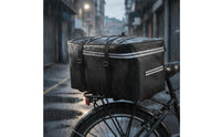 Bike Rear Seat Bag Water Resistant Cycle Trunk Bag Large Capacity Biking Accessory for Cyclists, Commuters, Night Riding