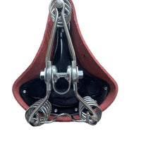 Vintage Leather Bicycle Saddle Seat for 28-inch Bikes