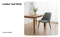 Upholstered Side Chair with Metal Legs Light Luxury Design for Homeowners