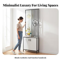 Fluted Glass Screen Cabinet Light Luxury and design Multi-Section divider single-unit Modern Minimalist Design Room Divider for Homeowners, Hallway, Home Office