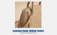 2025 Fall Winter Suede Underarm Bag, Classic Bowling Tote, Large Capacity, Relaxed Design