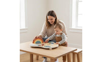 Wooden Busy Board Parent-Child Interaction Early Learning Toy Screen Sensory Play Item for Young Children