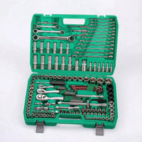 151 Pieces Chrome Vanadium Automotive Repair Tool Kit with Storage Case Allall-Purpose Automotive Repair Tool Kit Portable Socket Set with Case Compact for DIYers, Garage, Roadside Emergency