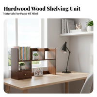 Desktop Book Rack with Handle Space-Saving Tabletop Shelf Minimalist Design
