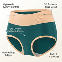 Postpartum Underwear High Waisted Briefs for Women, Plus Size Ladies Full Coverage with Tummy Control, Gusset C Section Support