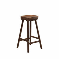 Backless Wooden Saddle Stool Rustic Aesthetic Backless Saddle Perch