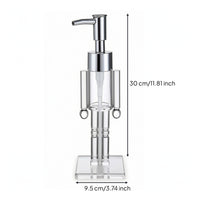Nutcracker Soap Dispenser Acrylic Soap Dispenser with Pump Festive for Bathroom