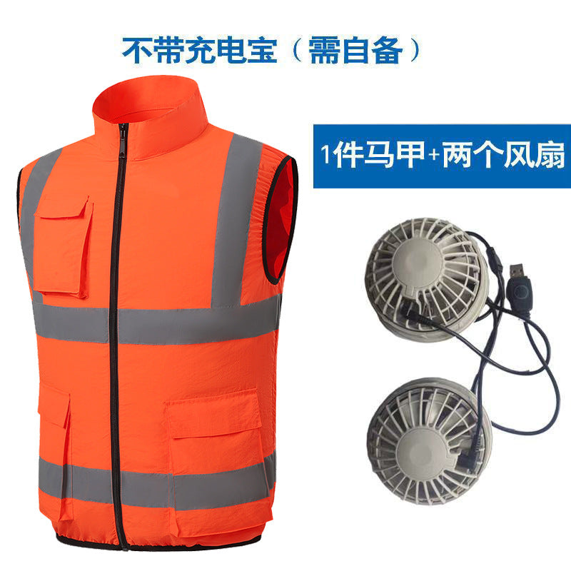L / Orange-w Fan SET