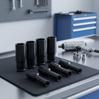 1/2 Inch Drive Deep Shock-Resistant Socket High Power Design 1/2 Inch Drive Deep Socket Set Prevents Fastener Rounding