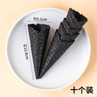 冰淇淋蛋筒脆皮家用甜筒壳冰激凌蛋糕装饰绵绵冰甜品商用小蛋托