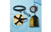 Long-Lasting Swim Parachute with Belt Lightweight Resistance Parachute Reinforced Gear Marine-Grade for Pool