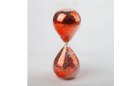 Decorative Hourglass with Glitter Sand Tabletop Glass Hourglass Shimmering Sandglass Transparent for Desk, Shelf, Bedside Table