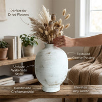 Wabi-Sabi Ceramic Vase, Small, Light Luxury Style
