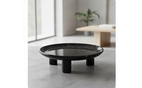 Marble Tray with Feet Low-Profile Marble Footed Tray Polished for Dining Table, Countertop