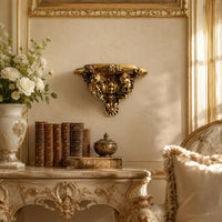 Decorative Resin Wall Shelf Space-Saving Ornate Hanging Rack Easy to Install