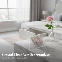 Makeup Organizer Tray Multiple Compartments Clear Partitioned Organizer