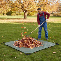Leaf Collection Tarp with Handles Waterproof Foldable Leaf Bag Large Capacity Reusable Yard Waste Bag for Gardening