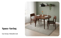 Foldable Design Fold-in-Half circular table Space-Saving foldable Dining Furniture Multi-Functional Indoor Furnishing Easy to stow for Apartment Dwellers, People with Small Living Spaces, Homeowners, Kitchen, Events