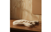 Handmade Unfinished Electric Guitar Body DIY Friendly Basswood Guitar Body Paintable Musical Instrument Part for Luthiers, Workshop
