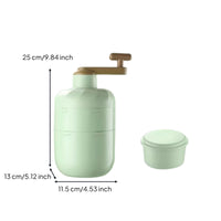 Stainless Steel Hand Crank Ice Shaver Detachable Manual Ice Shaver Non-Electric Kitchen Appliance Portable for Home Cooks, Dorm Room, Camping