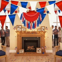 12 Pieces Semi Circle Tassel Garland Shimmering Finish Hanging Decoration