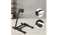 Foldable Bike Parking Stand Spring-Loaded Bike Floor Stand Adjustable Bike Parking Rack Compact for Apartment