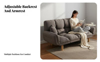 Adjustable Sleeper Loveseat Foldable Design Sofa Bed Space-Saving Long-Long-Lastinging Frame for Renters, Apartment Dwellers