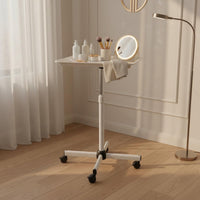 Height Adjustable Salon Tray Space Saving Rolling Beauty Trolley Easy Assembly