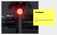 Brake-sensing COB LED bike light