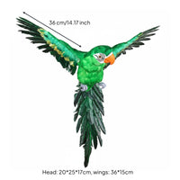 Feather Parrot Decoration Stage Prop Lifelike Parrot Figurine for Home