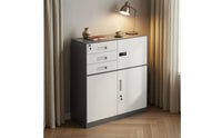 Locking File Cabinet Combination Lock Steel File Cabinet Three Drawers
