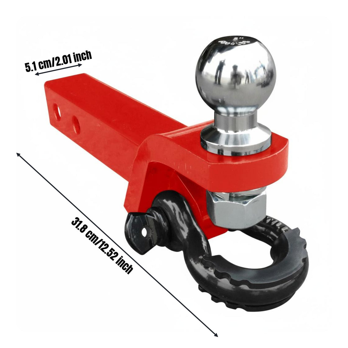 Square Receiver Hauling Hitch Anti-Security Lock Fastener Hauling Hitch Ball