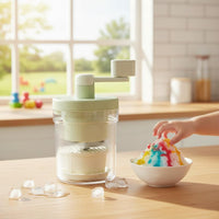 Manual Ice Crusher Stainless Steel Blade Household Snow Cone Appliance