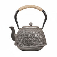 Cast Iron Kettle Cherry Blossom Floral Kettle Rounded Body